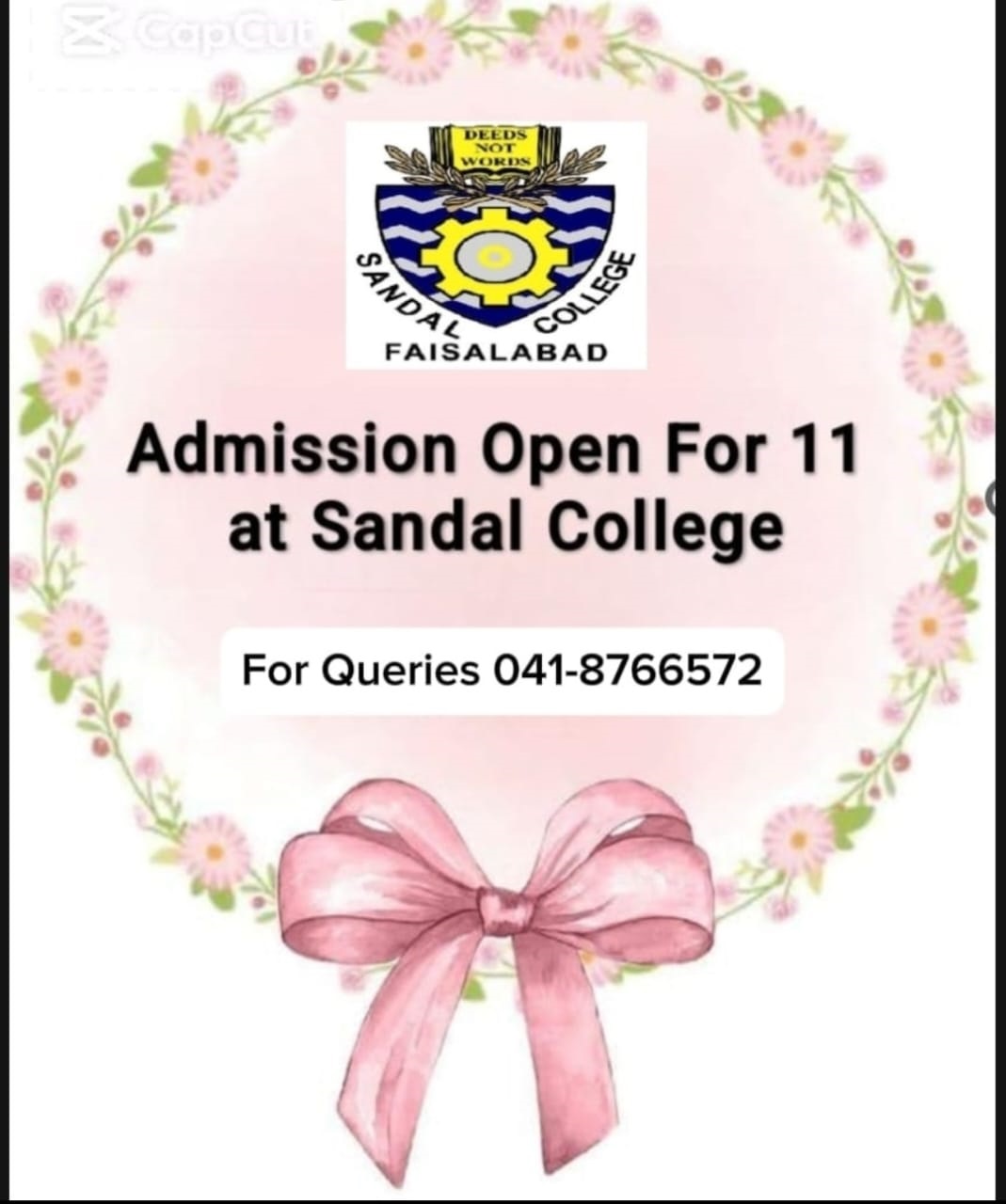 Admission Open For 11